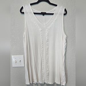 White Embroidered Tank - 18/20